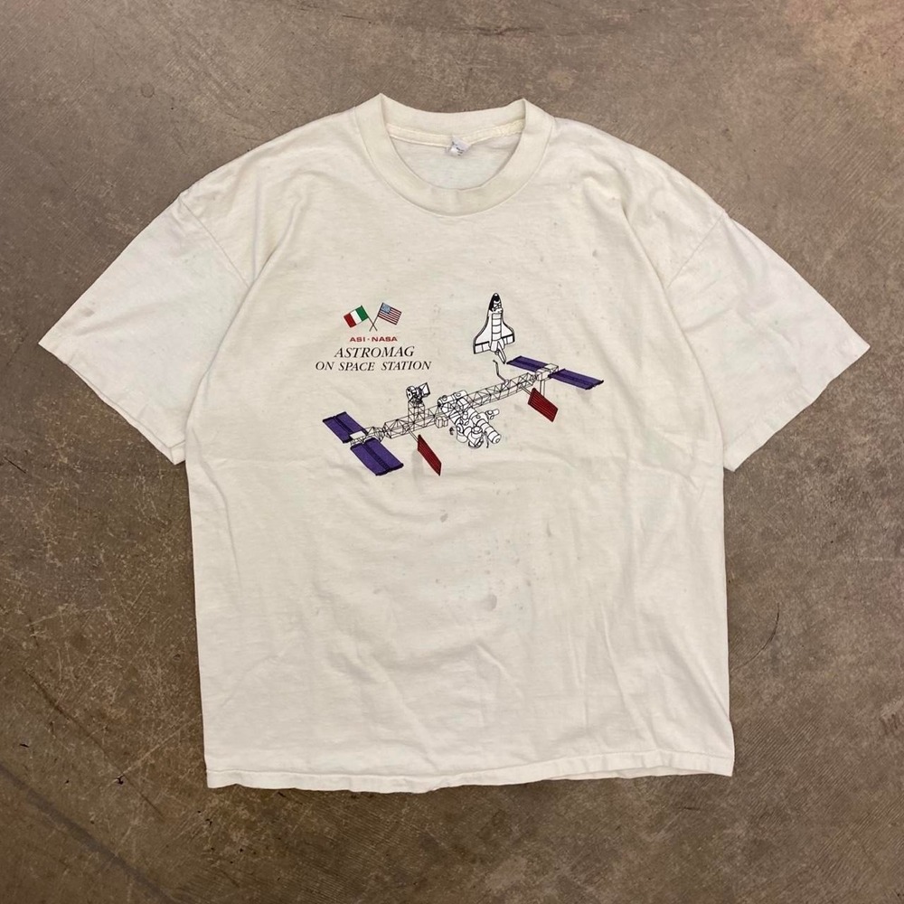 Vintage Belton 70s 80s NASA Astromag On Air Space Single Stitch T-Shirt Size XL